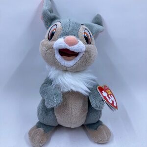 Disney Thumper 6" Plush TY Beanie Babies Heart Tag NWT Walgreens Exclusive